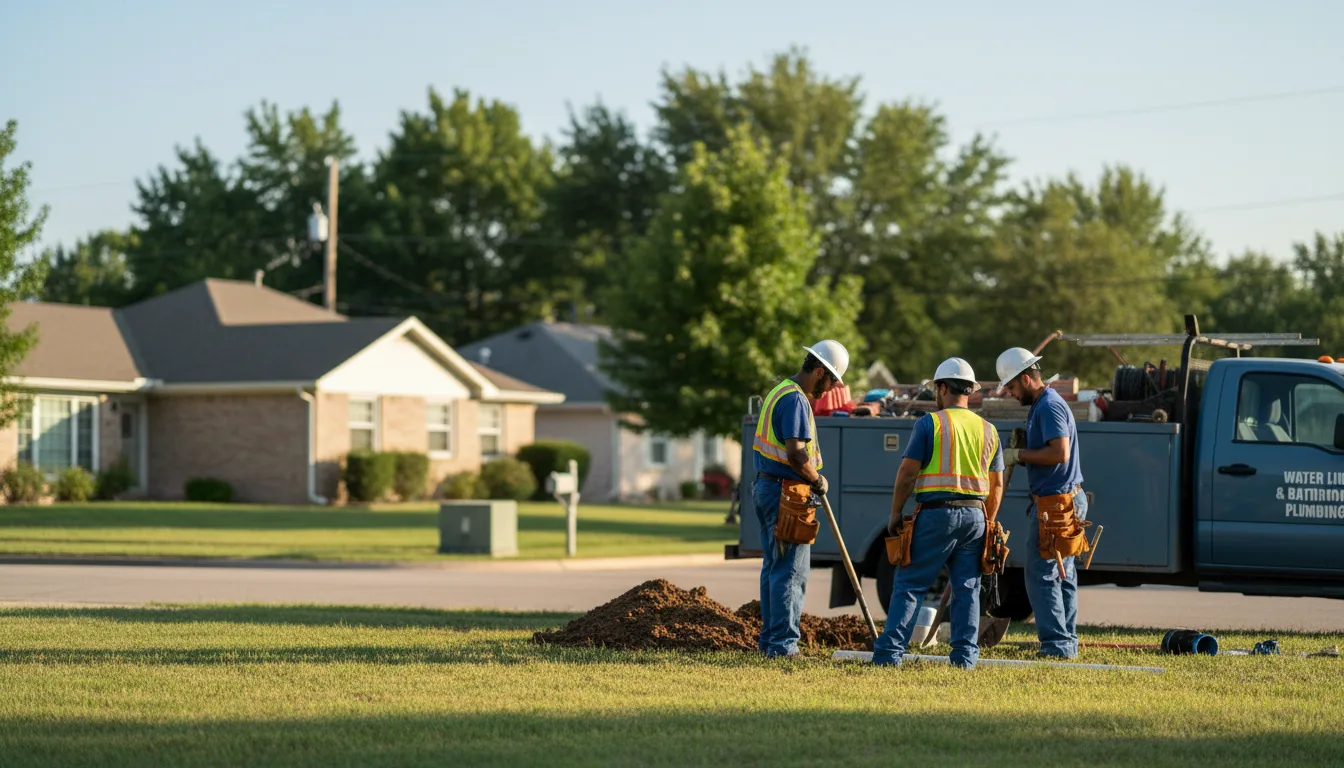Residential water line and bathroom plumbing service in Boiling Springs, PA